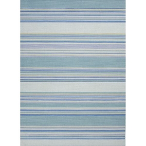 Kiawah Handmade Stripe Blue / Turquoise Area Rug (2'  x  3')