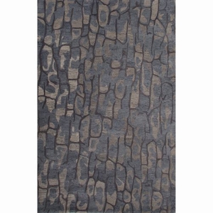 National Geographic by Protozoa Handmade Abstract Blue / Gray Area Rug (5'  x  8')
