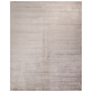 Yasmin Handmade Solid Gray Area Rug (8'  x  10')