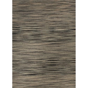 Shiro Natural Stripe Dark Gray / Beige Area Rug (2'  x  3')