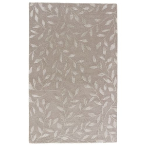Ivy Handmade Floral Gray / Silver Area Rug (5'  x  8')