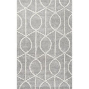 Seattle Handmade Trellis Gray / Silver Area Rug (9'6"  x  13'6")