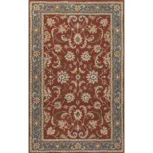 Normandy Handmade Floral Red / Blue Area Rug (2'  x  3')