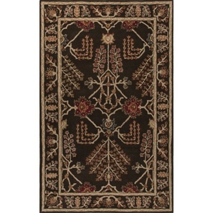 Chambery Handmade Floral Black / Red Area Rug (2'  x  3')
