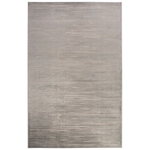 Linea Abstract Silver / White Area Rug (5'  x  7'6")