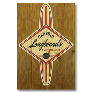 Classic Longboard Wood Art