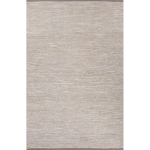 Nikki Chu by Vega Natural Solid Gray / Silver Area Rug (2'  x  3')