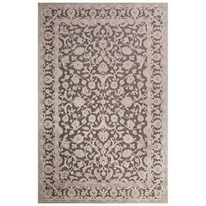 Ponce Bordered Gray / Silver Area Rug (2'  x  3')