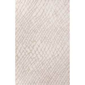 Mesh Handmade Abstract Cream / Gray Area Rug (9'6"  x  13'6")