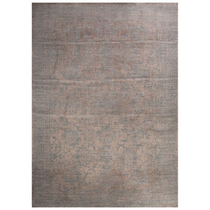 Strong Damask Tan / Blue Area Rug (2'  x  3')