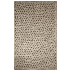 Kohinoor Handmade Geometric Gray / Cream Area Rug (2'  x  3')