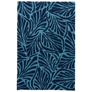 Palm Breezy Indoor / Outdoor Floral Teal / Blue Area Rug (5'  x  7'6")