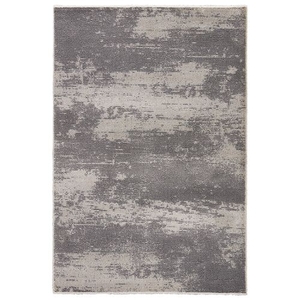 Discovery Abstract Gray / White Area Rug (5'3"  x  7'6")