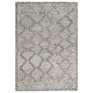 Corfu Handmade Geometric Gray / Brown Area Rug (5'  x  8')