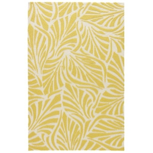 Palm Breezy Indoor / Outdoor Floral Yellow / Cream Area Rug (2'  x  3')