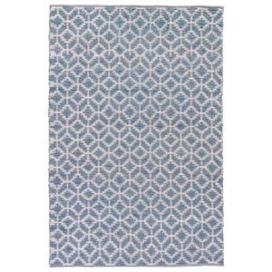 Nikki Chu by Caprice Natural Geometric Blue / Gray Area Rug (5'  x  8')