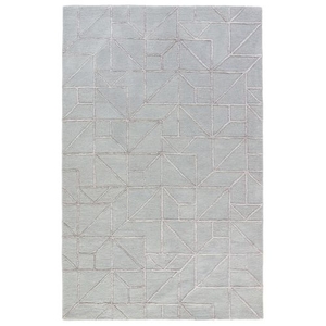 Lafayette Handmade Geometric Gray / Silver Area Rug (5'  x  8')