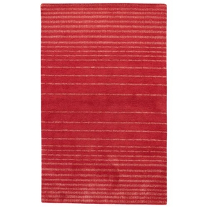 Museum Ifa by Alamos Handmade Stripe Red / Pink Area Rug (5'  x  8')