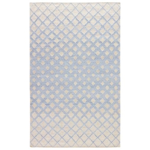 Winipeg Indoor / Outdoor Geometric Blue / Cream Area Rug (5'  x  8')