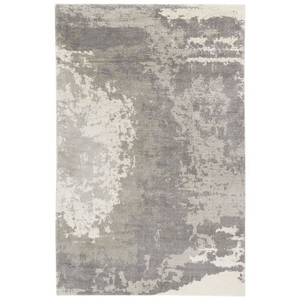 Ripley Abstract Gray / White Area Rug (4'10"  x  7'10")