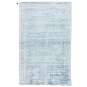 Yasmin Handmade Solid Blue Area Rug (5'  x  8')