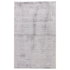 Yasmin Handmade Solid Gray / Silver Area Rug (2'  x  3')