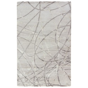 Denali Handmade Abstract Gray / Silver Area Rug (8'  x  10')