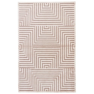 Vogue Geometric Tan / Cream Area Rug (7'6"  x  9'6")