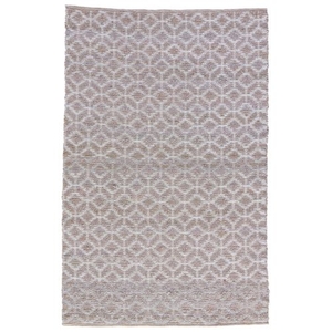 Nikki Chu by Caprice Natural Geometric Brown / Silver Area Rug (8'  x  10')