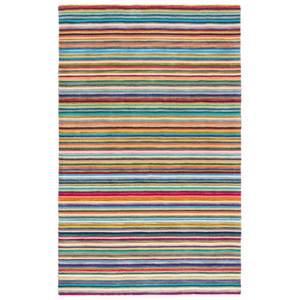 Sabrina Handmade Stripe Multicolor Area Rug (8'  x  10')