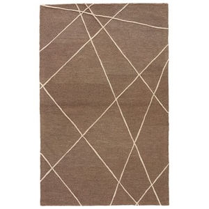 Verino Handmade Geometric Brown / Beige Area Rug (8'  x  10')