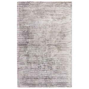 Layloe Handmade Abstract Gray / Silver Area Rug (8'  x  10')