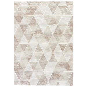 Miso Geometric Gray / White Area Rug (7'10"  x  10'10")