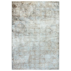 Sotto Geometric Brown / Blue Area Rug (2'  x  3')