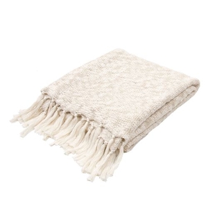 Pacific Cream / White Solid Throw (50 x 60)