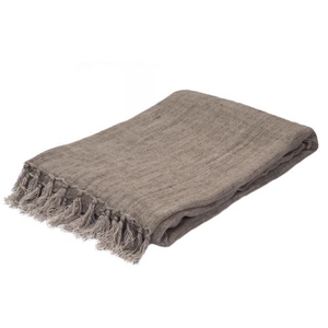 Lisabet Taupe Solid Throw (51 x 67)