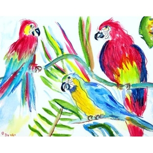 Three Parrots Door Mat 18X26