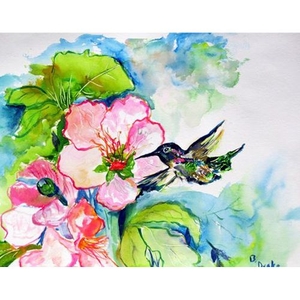 Hummingbird & Hibiscus Door Mat 30X50