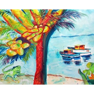 Cocoa Nuts & Boat Door Mat 18X26