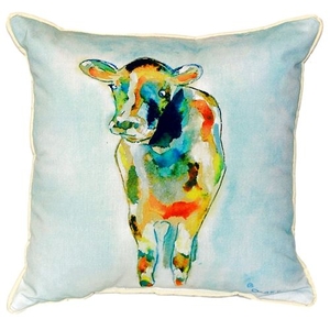 Betsy'S Cow Large Indoor/Outdoor Pillow 18X18