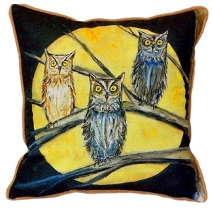 Night Owls Large Indoor/Outdoor Pillow 18X18
