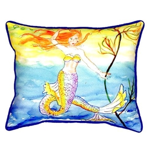 Diving Mermaid Large Indoor/Outdoor Pillow 16X20
