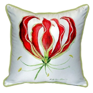 Red Lily Large Indoor/Outdoor Pillow 18X18