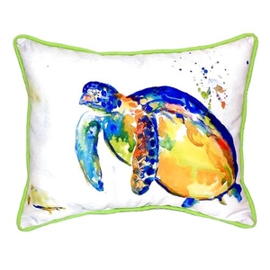 Blue Sea Turtle Ii Large Indoor/Outdoor Pillow 16X20