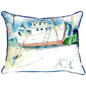 Old Boat Large Indoor/Outdoor Pillow 16X20