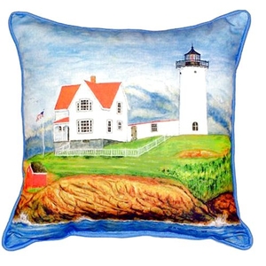 Nubble Lighthouse Large Indoor/Outdoor Pillow 16X20