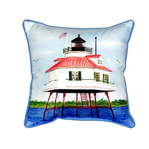 Drum Point Lighthouse Large Indoor/Outdoor Pillow 18X18