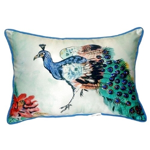 Betsy'S Peacock Large Indoor/Outdoor Pillow 16X20