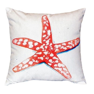 Coral Starfish No Cord Pillow 18X18