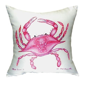 Pink Crab No Cord Pillow 18X18